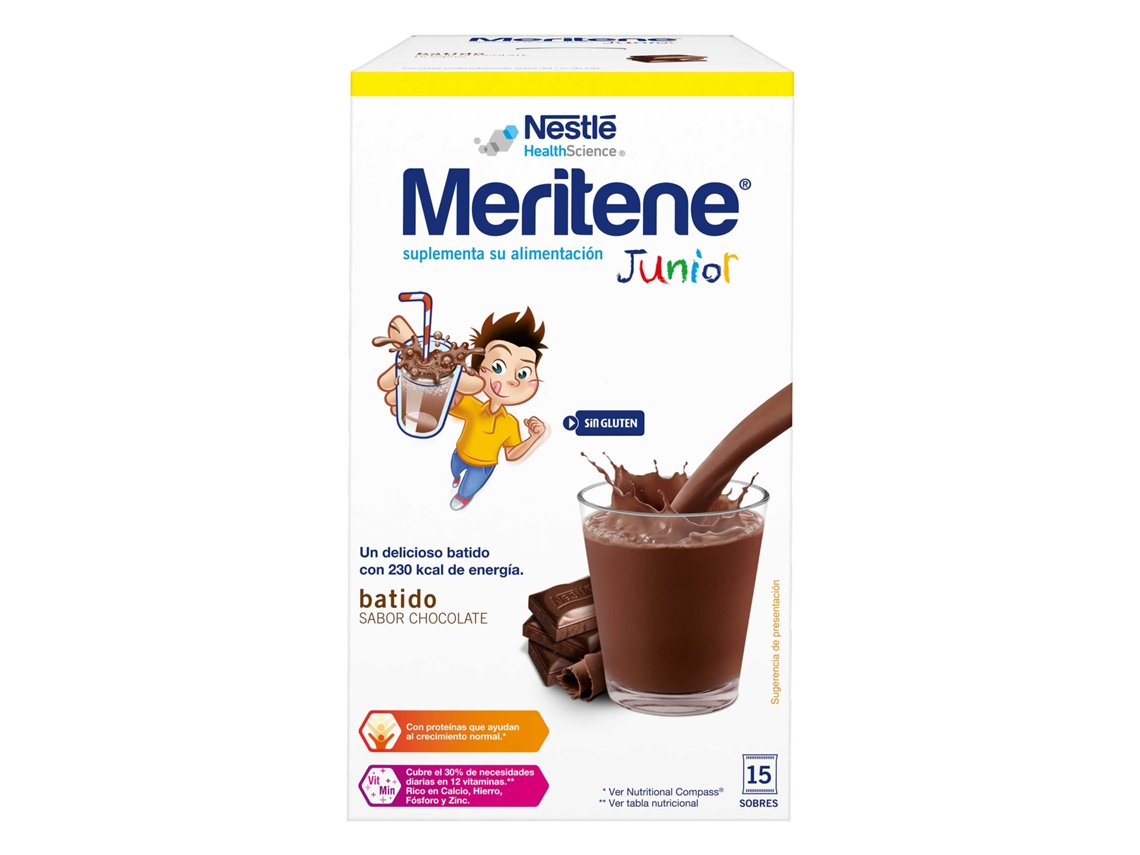 Té MERITENE Batido Chocolate Junior (15 carteiras de 30g)
