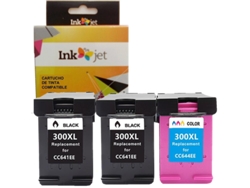 Pack 3 Cartuchos de Tinta Compatibles HP 300XL CC640EE/CC641EE CC644EE/CC643EE