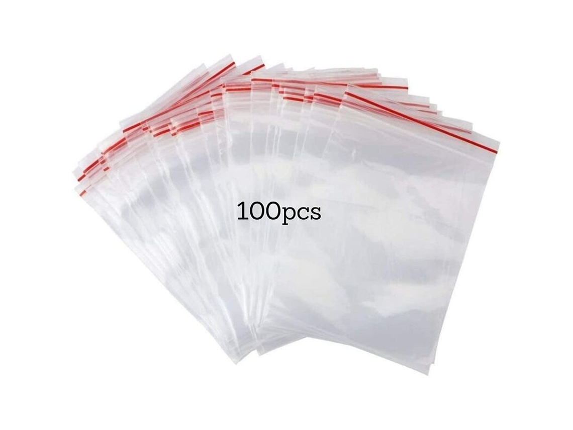 Bolsas de almacenamiento de polietileno transparente resellables, bolsas portátiles duraderas con cierre hermético y cierre zip, ideales para soluciones