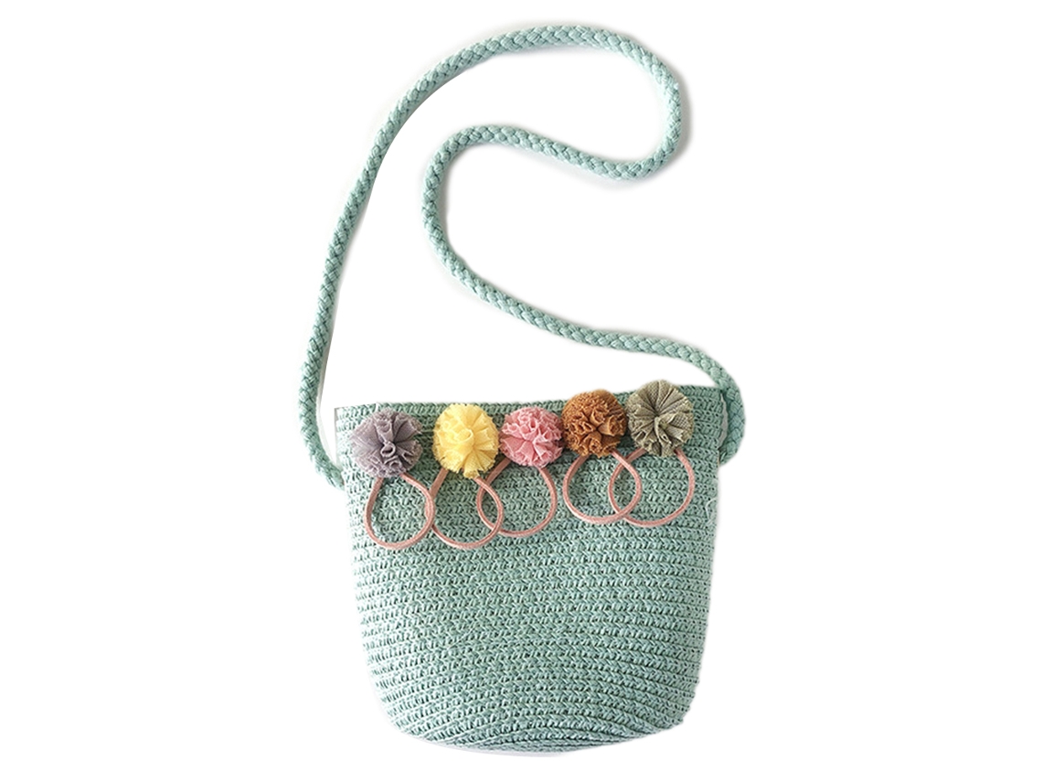 Bolso bandolera Truyuety con palmera verde y flores pequeñas