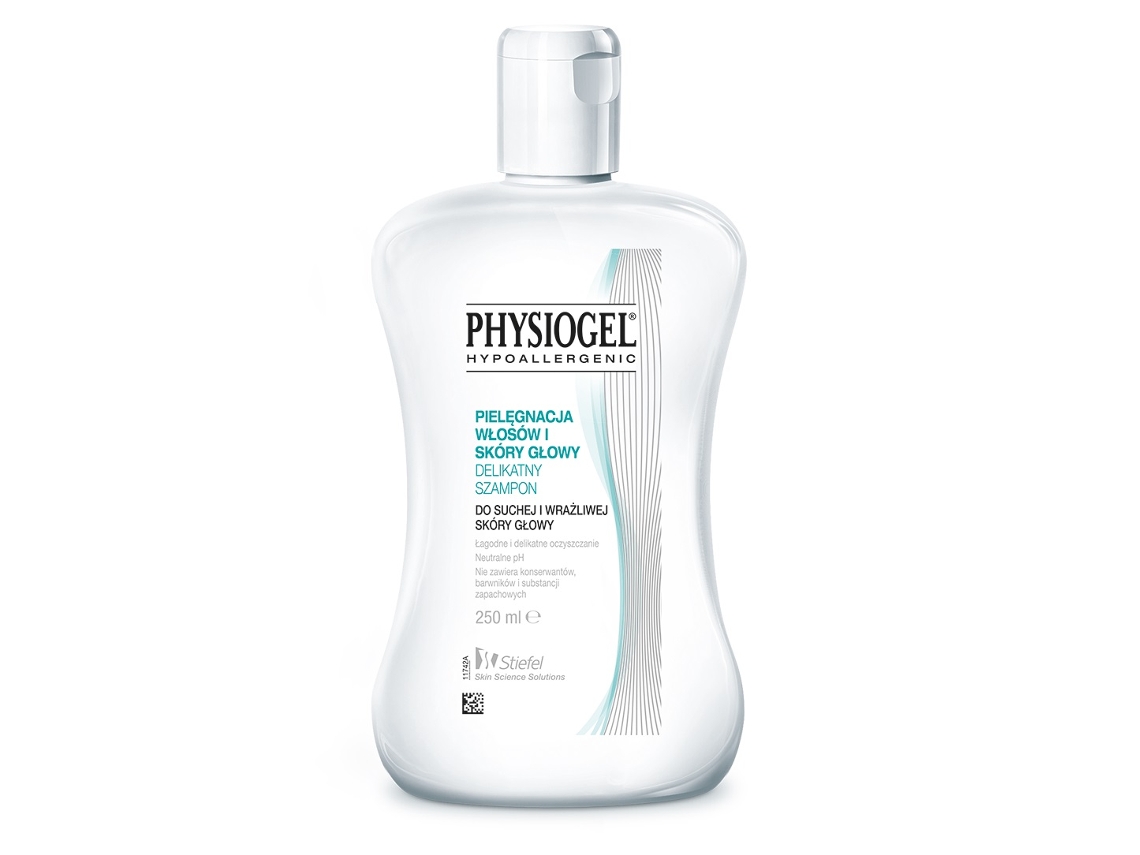 Champú hidratante para cuero cabelludo seco y sensible, 250 ml Physiogel