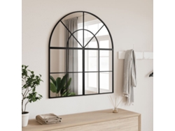Espejo de pared arqueado de 80x40 cm, hierro negro HARLANV1