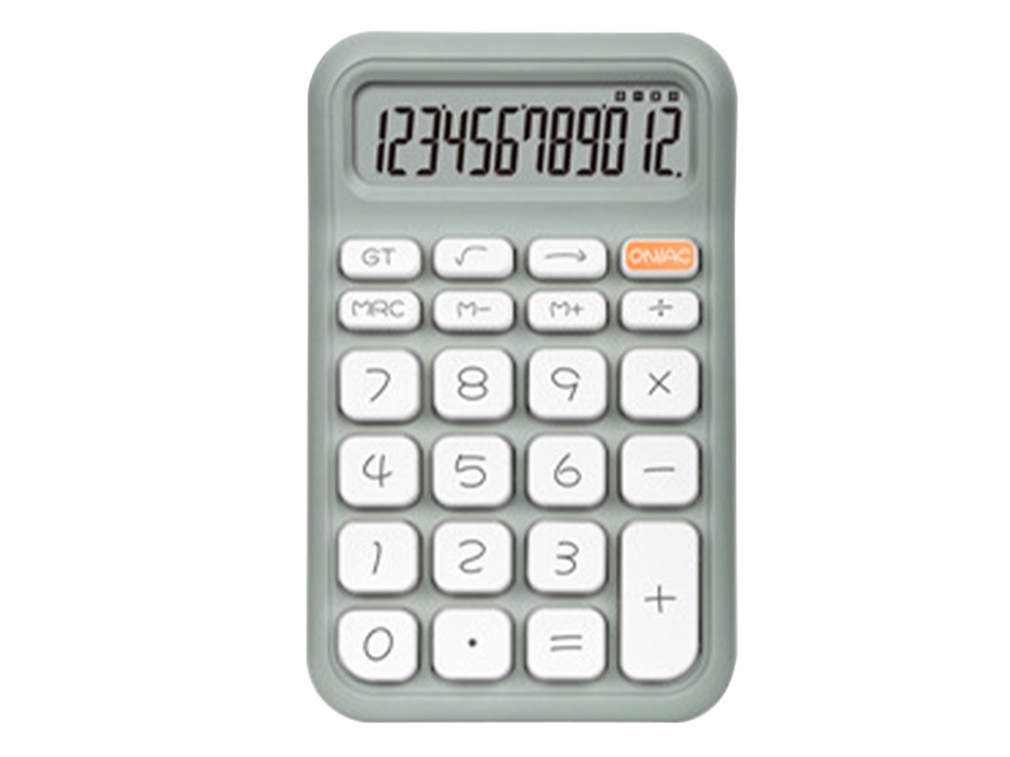Calculadora De Bolsillo De 12 Dígitos Con Bloc De Notas Para Estudiantes Y Oficina Color Verde