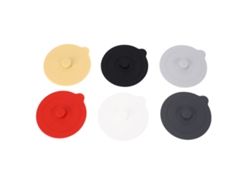 6 Tapas Redondas Universales De Silicona Para Vasos, A Prueba De Polvo, 9,5 Cm, Rojo, Amarillo, Negro, Blanco, Gris Oscuro, Gris Claro.