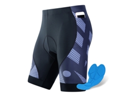 Calções de ciclismo masculinos Rebe com acolchoamento 4D, absorção de impacto, respiráveis e de secagem rápida.