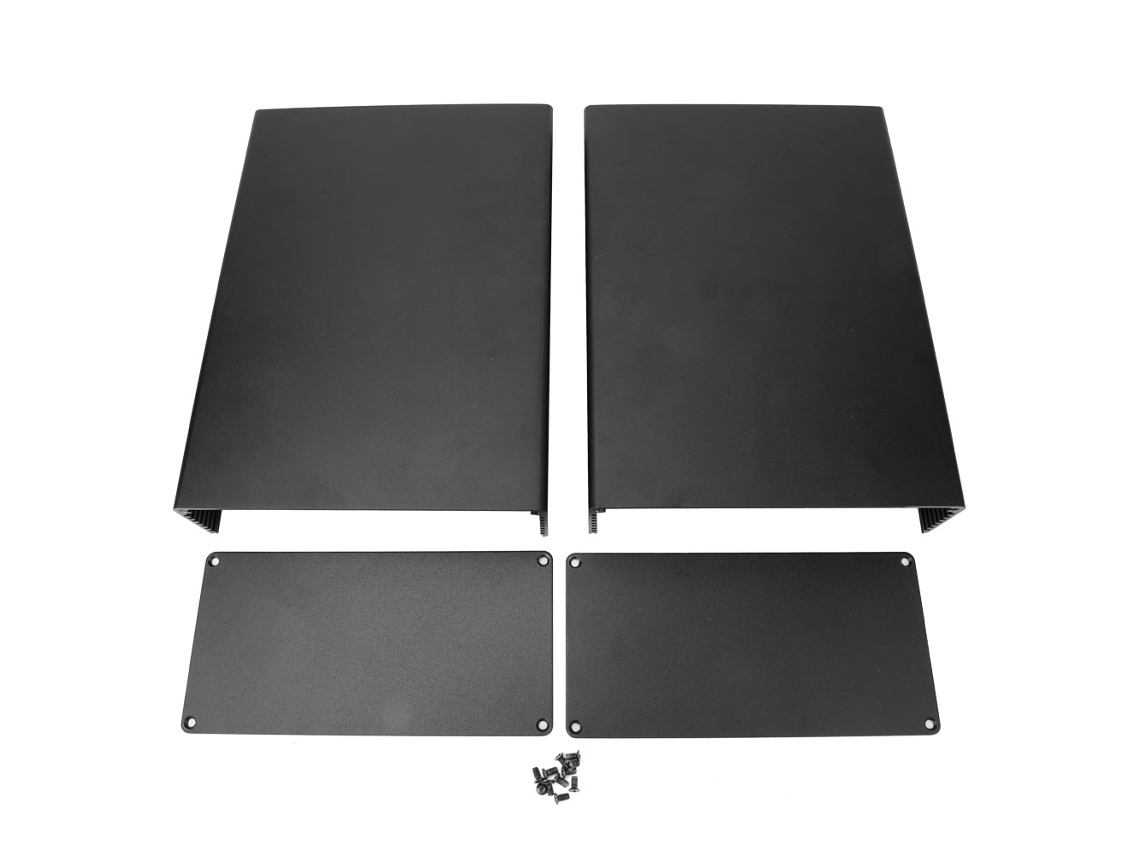 Caja De Enfriamiento De Aluminio Divisible Para Placa De Circuito Gprs 80x160x220mm