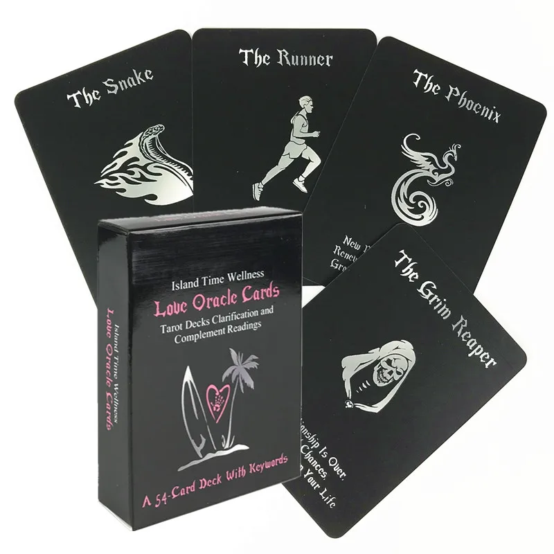 Baraja De Tarot Oráculo De Salud Y Amor Island Time, Que Incluye Aclaraciones E Interpretaciones Complementarias, 54 Cartas, Con Un Juego De Palabras Clave.