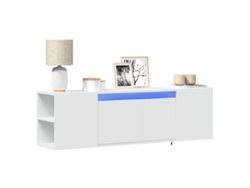 Mueble TV de pared | Mueble TV | Mueble TV con luces LED 135x31x39,5 cm Blanco