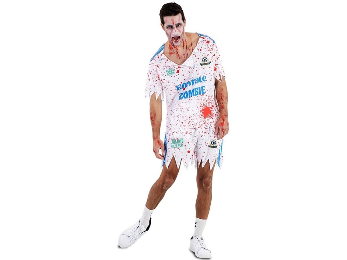 Disfraz de Jugador de Fútbol Zombie blanco para hombre