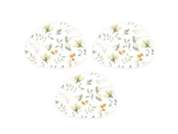 Juego de 3 alfombrillas de flores pequeñas para mesa de comedor, aislamiento térmico, antideslizantes TRUYUETY