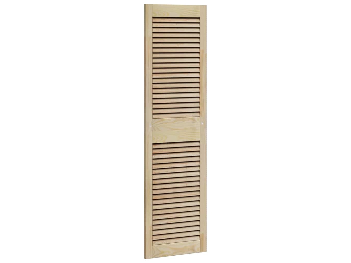 Puertas de armario Vidaxl de madera maciza de pino marrón
