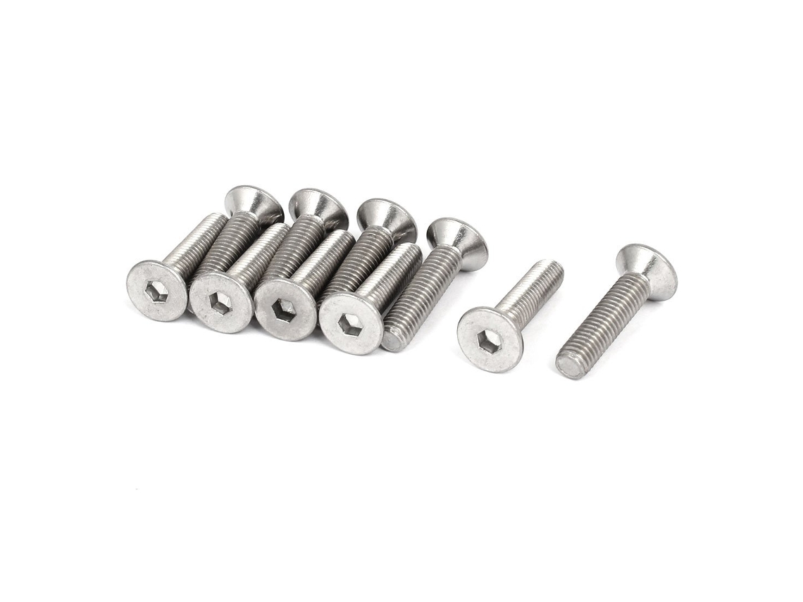 Unidades Tornillos Cabeza Plana Hexágono Interior 304 M8x35mm Din7991 10