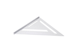 Regla Triangular De Aleación De Aluminio Con Sistema Imperial Y Métrico - Precisa Para Carpinteros/ingenieros - Plateada/blanca