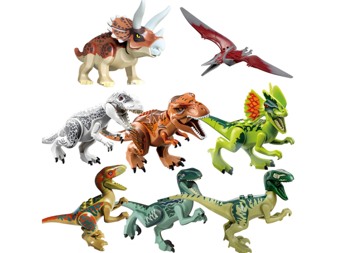 figuras de dinosaurio T-Rex del mundo, bloques de construcción