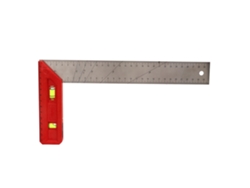 Escuadra Profesional Para Carpintería Con Regla De Nivel De 90/45 Grados, 30 Cm, Acero Inoxidable.