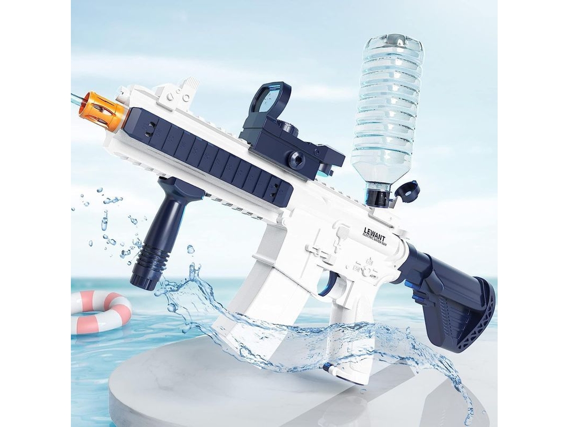 Pistola De Agua Eléctrica Para Adultos Y Niños, Alcance Máximo De 9,75 M, Modos De Pulso, Batería Recargable, Depósito De 500 Cc.