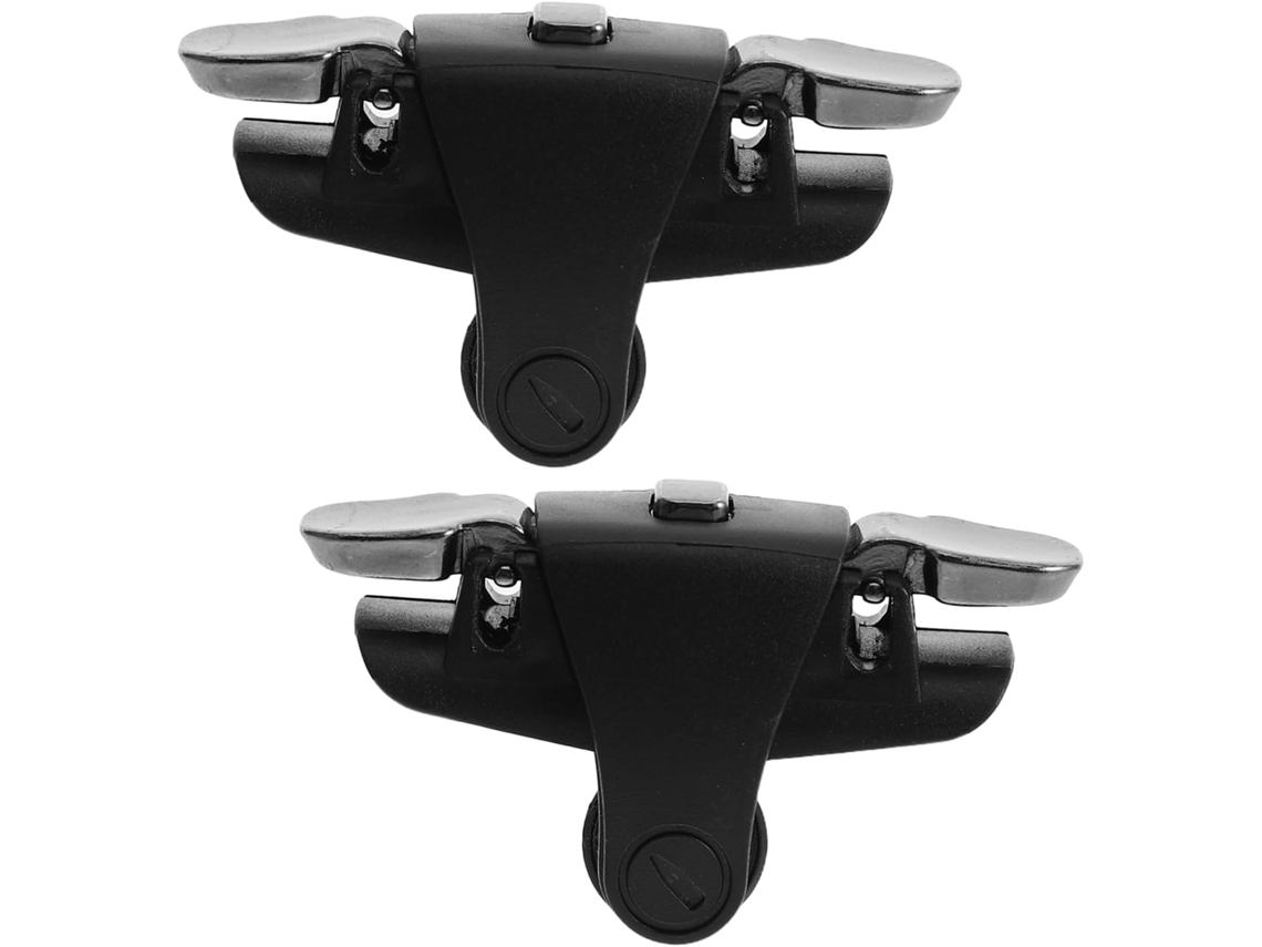 Gatillos Juegos Móviles 2 Piezas Controlador Móvil Ergonómico Precisión Abs Aleación Smartphone Color Negro