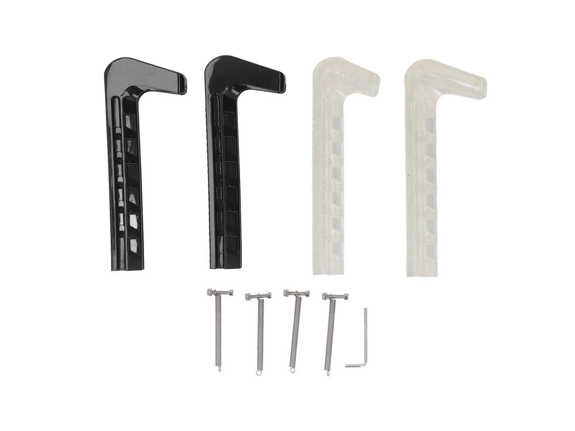 2 Pares De Protectores Universales Ajustables Para Patines De Hielo, De Plástico, Para Adultos, En Blanco Y Negro.