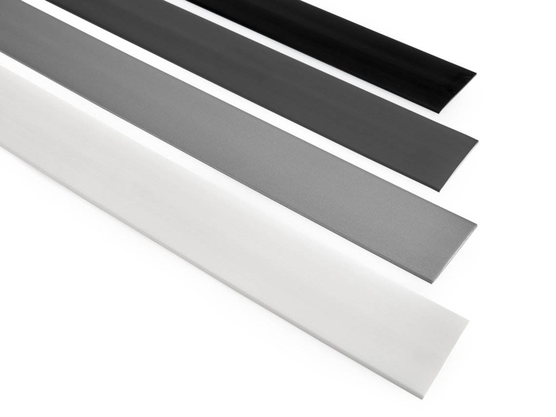 Tira de PVC de 50 x 50 mm, 5 m, para puertas y ventanas, acabado decorativo de PVC, Quest Graphite