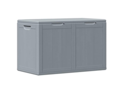 Maison Exclusive - Caja De Almacenaje Para Jardín 180 L Pp Aspecto Madera Gris