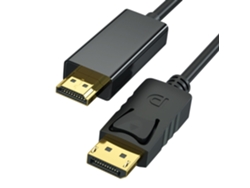 Cable DisplayPort a HDMI de 1,8 m (6 pies), 4K DP a HDMI unidireccional DP1.2 a HDMI1.4, compatible con PC, TV, portátiles Dell y HP (negro).