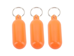 Junli-3 Llaveros Flotantes Naranjas De Acero Inoxidable Abs, Resistentes Al Agua, Para Navegación, Pesca, Surf, Vela Y Deportes Al Aire Libre.