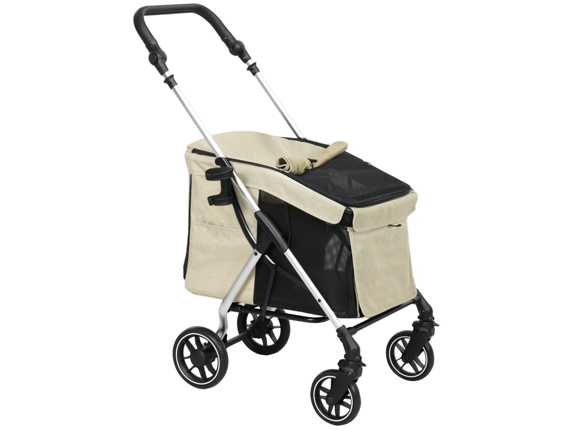 Cochecito De Aluminio, Capacidad De 10 Kg, Con Cojín, Color Caqui, Plegable.