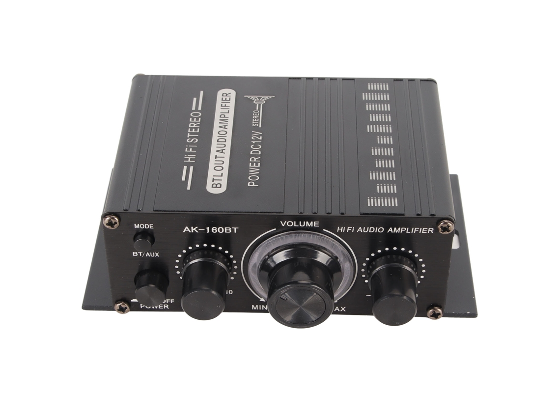 Amplificador De Potência Bluetooth 5.0 12v Com Som Claro Para Carro E Lar 20hz-20khz Alumínio