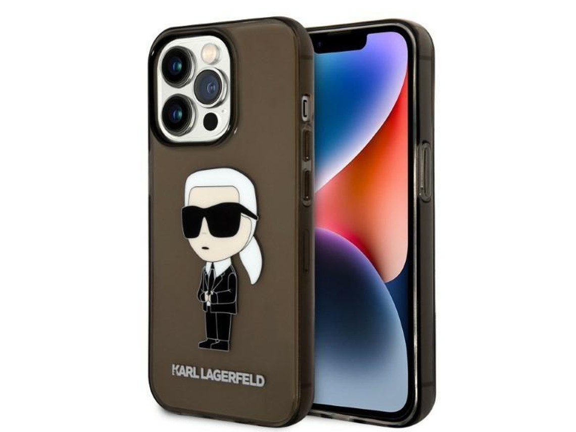 Estuche Ikonik para iPhone 14 Pro KARL LAGERFELD Negro