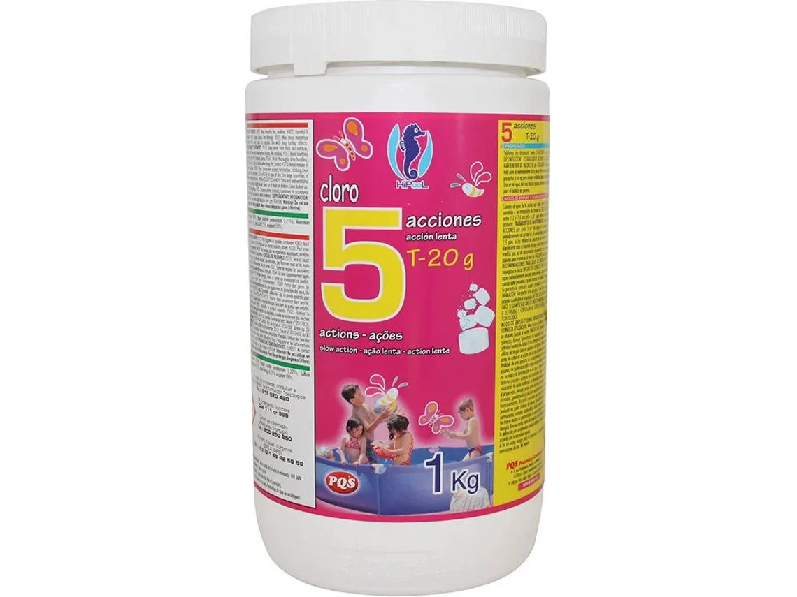 Cloro PQS 5 Acciones en Tableta (1kg)