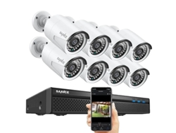 Sistema de cámaras de seguridad NVR Sannce, resolución de video de 8 MP, compatible con 8 canales POE, 8 cámaras de 5 MP, 2T OEM