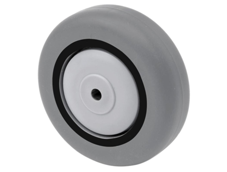 Rueda pgisb100cp-6-28 nucleo poliamix y banda goma gris eje bolas ALEX