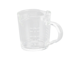 KOFIHETY Vaso de chupito para espresso con cómoda asa para verter, jarra triple medidora de doble pico que garantiza un vertido preciso para los amantes del ca