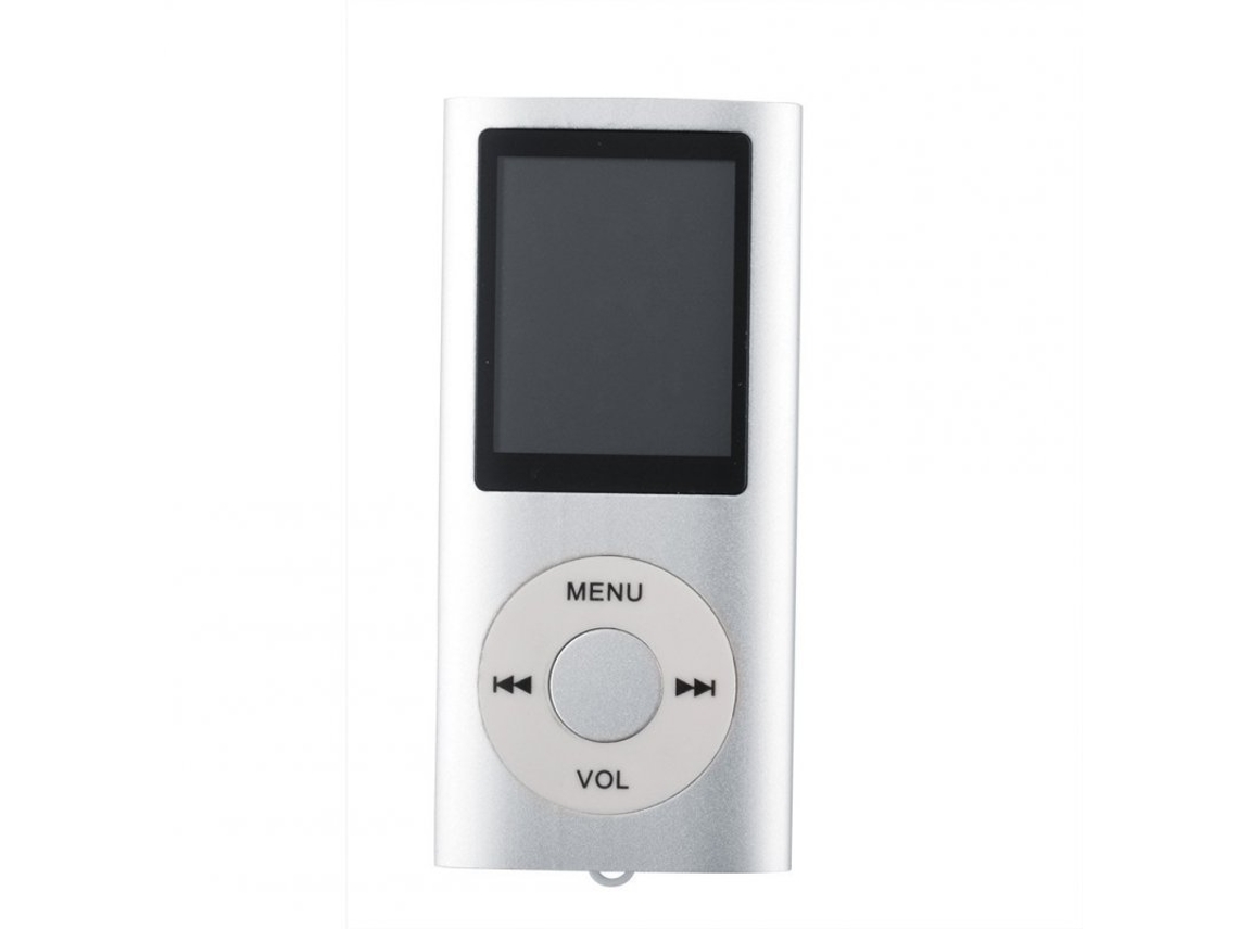 Leitor MP3 de 1,8 Polegadas Tocando Música Gravador de Rádio Fm Integrado Ebook Player com Cabo Usb Prata Cinza