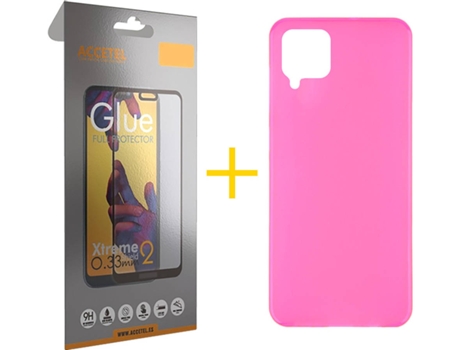 Carcasa + Protector de Pantalla para Huawei P40 Lite ACCETEL Rosa