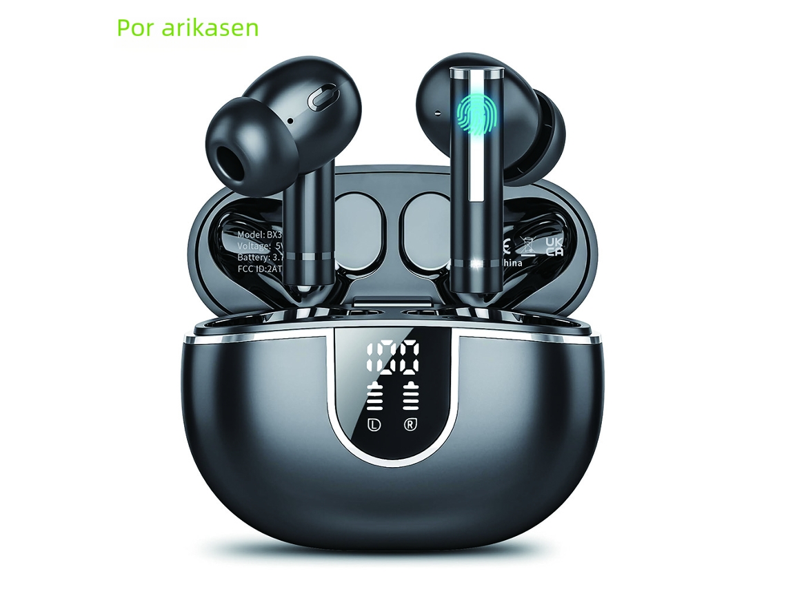 Auriculares Inalámbricos Bluetooth 5.3, Cancelación De Ruido, Micrófono, Luz Led, Batería De 50 Horas De Duración Y Resistentes Al Agua.