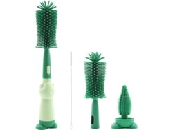Cepillo De Silicona 3 En 1 Para Limpiar Biberones, Libre De Bpa (verde)