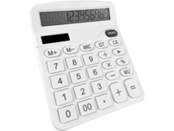 Calculadora, Calculadora Blanca Con Pantalla Lcd Grande De 12 Dígitos Calculadora De Oficina Para Oficina, Hogar Y Escuela