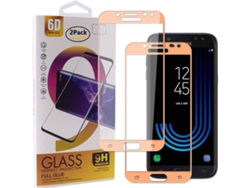 Protector Cristal Templado Samsung Galaxy J5 2017 J530 HONGWE. Cobertura Completa Rosa