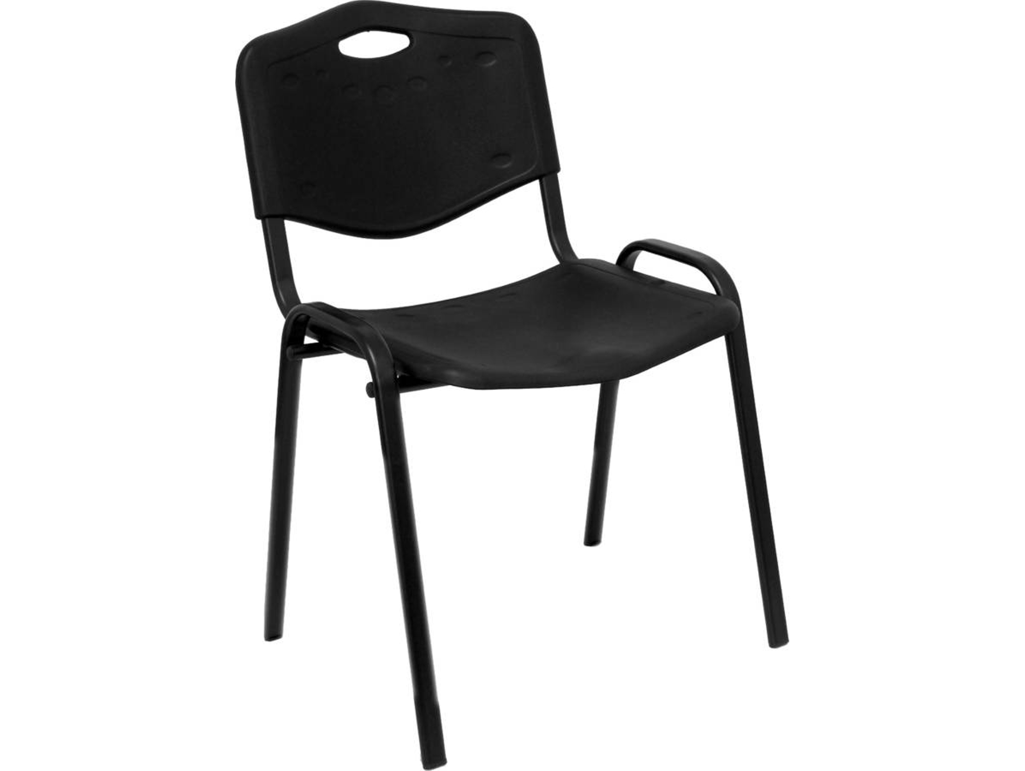 Conjunto de 2 Sillas de Confidente PIQUERAS Y CRESPO Robledo Negro (PVC)