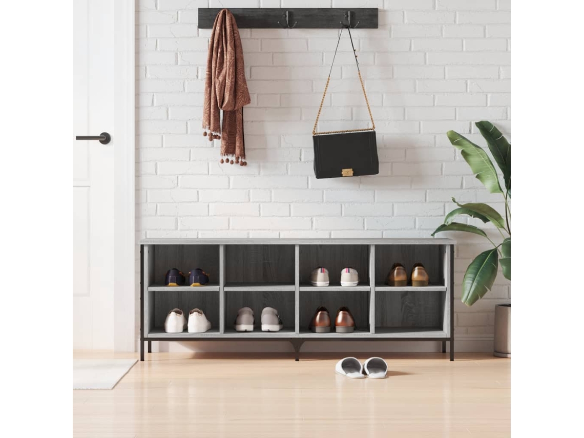 Zapatero Organizador en Derivados de Madera Gris Sonoma 131X35X50 Cm