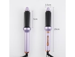 Plancha Y Rizador De Pelo 2 En 1 Automático Cepillo De Peinado Con 3 Velocidades De Temperatura