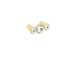Juego de 25 tiradores para muebles HARDWAREXCHANGE de zamac y cristal con una distancia entre centros de 32 mm.
