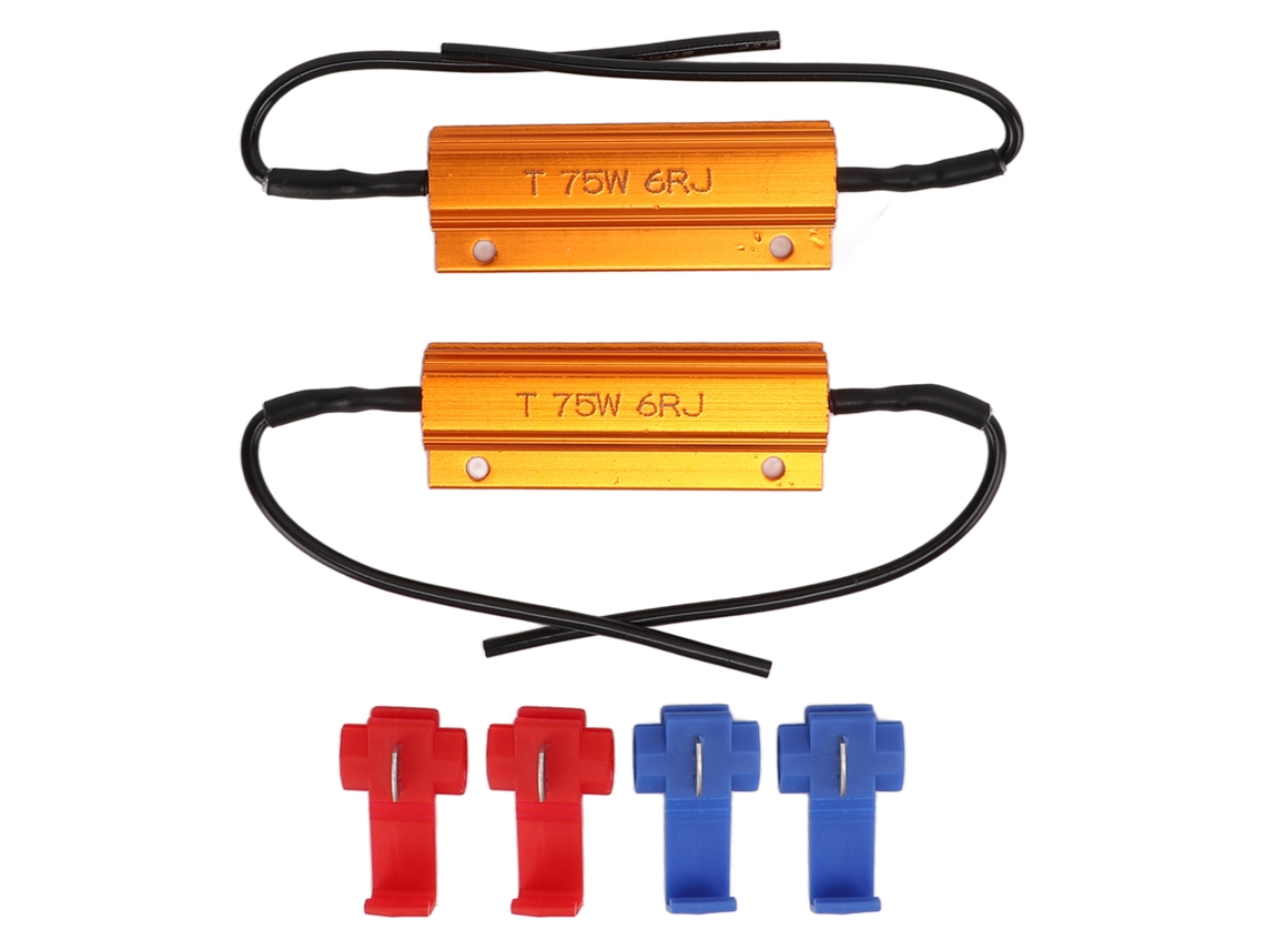 2 Resistencias De Carga Portátiles De 75 W Y 6 Ω Para Luces Led, Para Decodificación Y Protección.