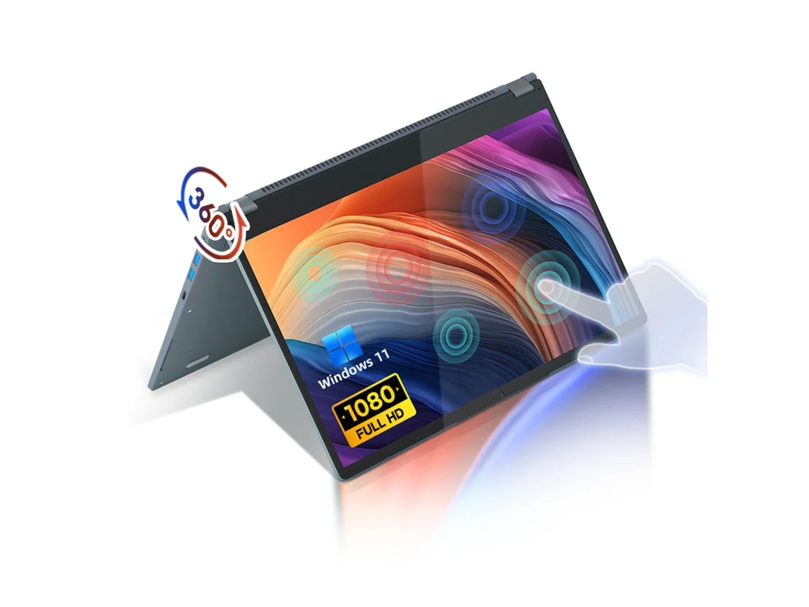 Portátil con Pantalla Táctil Ybook 15 Amd Ryzen 3 3200U 3 5 Ghz 15 6 Pulgada Fhd 16 Gb Ddr4 512 Gb Ssd Flip 360 Grados Batería Larga Duración NINKEAR