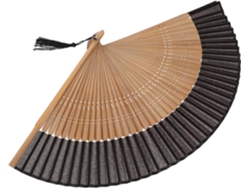 Abanico De Bambú, Tela Plegable Para Mujer, Chino Con Soporte, Bambú Verano Y Baile.
