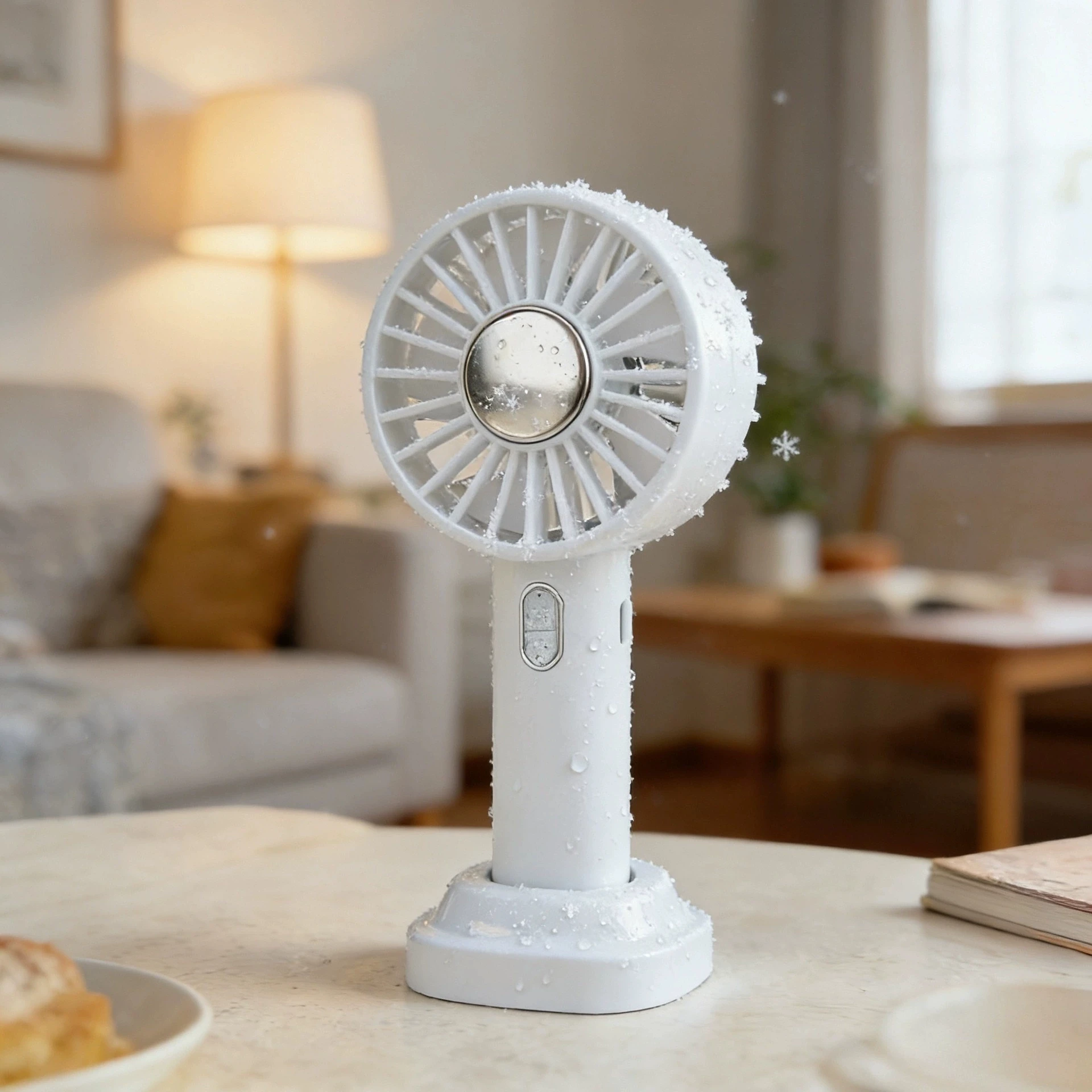 Mini ventilador con 3 velocidades, brisa veraniega, 1800 mAh, MDUG (blanco) | MDUG