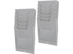 Juego De 2 Tarjeteros De Pared Con 5 Ranuras, Bolsillo Multifuncional Fabricado En Plástico Resistente.