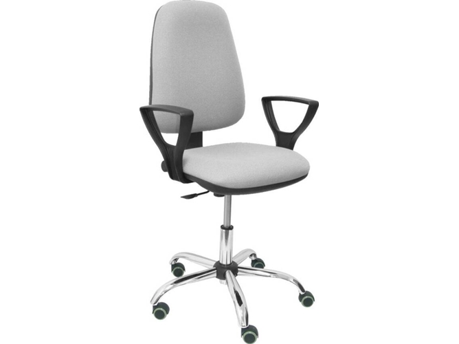 Silla de Escritorio Operativa PYC socovos Gris BF con ruedas antiarañazos (Brazos Fijos - Tejido)