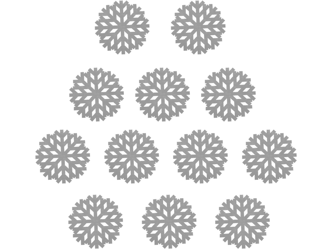 Juego de 12 posavasos con estampado navideño de copos de nieve, grises, con aislamiento térmico y resistentes al calor. Juego de 12 P Gokoco